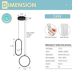 CHYING Modern Pendant Light Kitchen Island LED