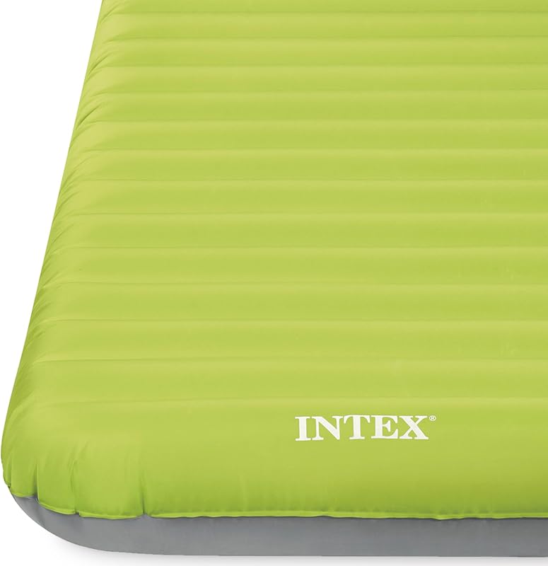Intex, colchão inflável individual, tapetes de camping, 76x191 cm, fiber-tech, material tpu, leve, confortável, estável e firme, inflador elétrico incluído, cama inflável, colchões infláveis ​​(64097)