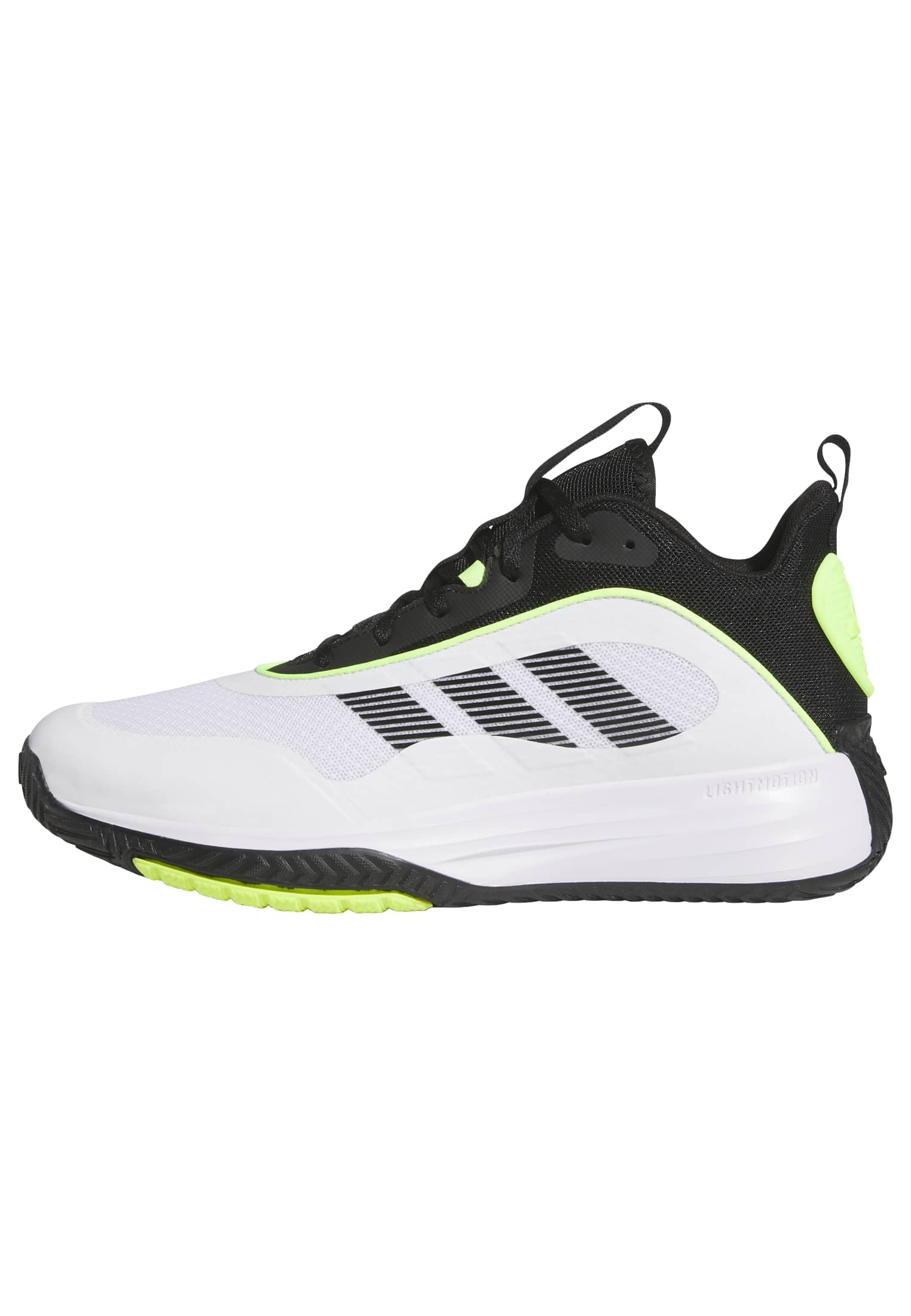 Adidas Men's Own The Game 3.0 Basketball, White/Black/Lucid Lemon, 11 Image
