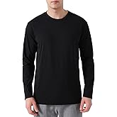 MERIGREENY Men's 100% Merino Wool Base Layer Top, Merino Wool Long Sleeve Undershirt, Wool Thermal Shirt