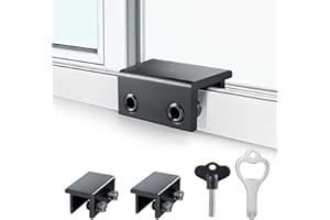 ZRFCXE Window Locks,2 Pack Sliding Window Locks with Key for Vertical & Horizontal Sliding Windows Doors,Easv to Install,Adju
