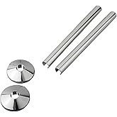 Startbuymore Radiator Pipe Covers Pipe Decorative Covers Radiator Pipe Collars for 15 mm Pipes Easy Installation(Chrome)