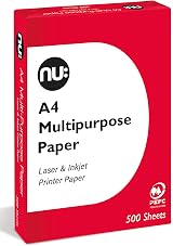 nu: A4 Multi-Purpose Paper 500 Sheets White Smooth for Inkjet Laser Copier