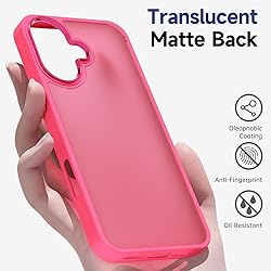 oakxco for iPhone 16 Case Matte Clear, Translucent