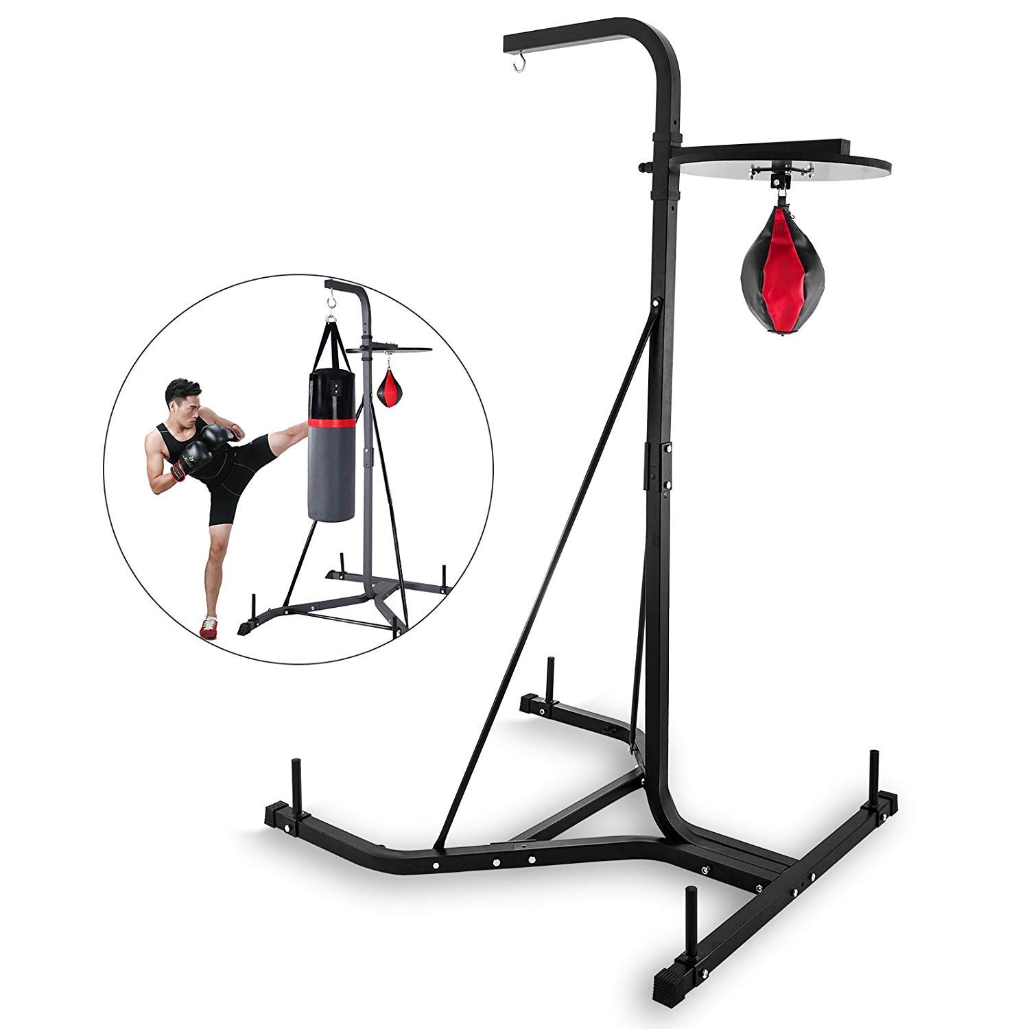 Buy BuoQua 132lbs Boxing Stand Heavy Bag Stand Free Standing Punching