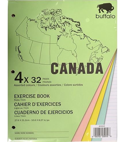 Buffalo Original, 4pk 32 Page Exercise Book Ruled : Amazon.ca