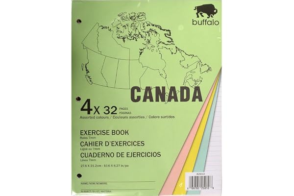 Buffalo Original, 4pk 32 Page Exercise Book Ruled