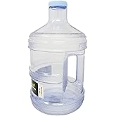 1 Gallon Leak-Proof BPA Free Reusable Plastic Drinking Water Big Mouth Bottle Jug Container with Holder Drinking Canteen