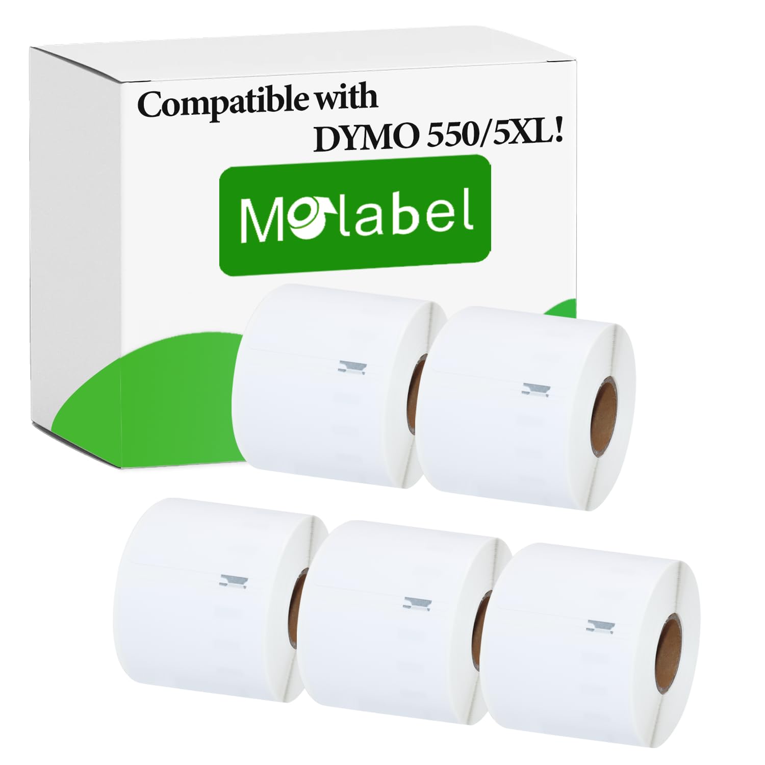 Moabel Large Shipping Labels Address Labels 5 Rolls Compatible with Dymo S0722430 99014-chip 101mm x 54mm Dymo LabelWriter Printers 550. 5XL 220 Labels per roll