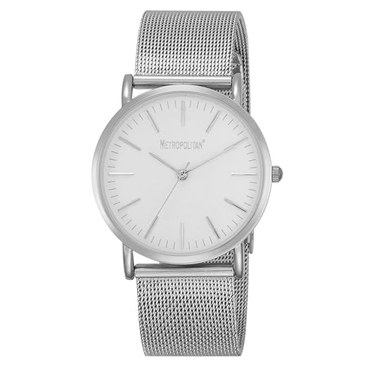 METROPOLITAN Damenuhr - CLASSIC MESH, silber/weiss