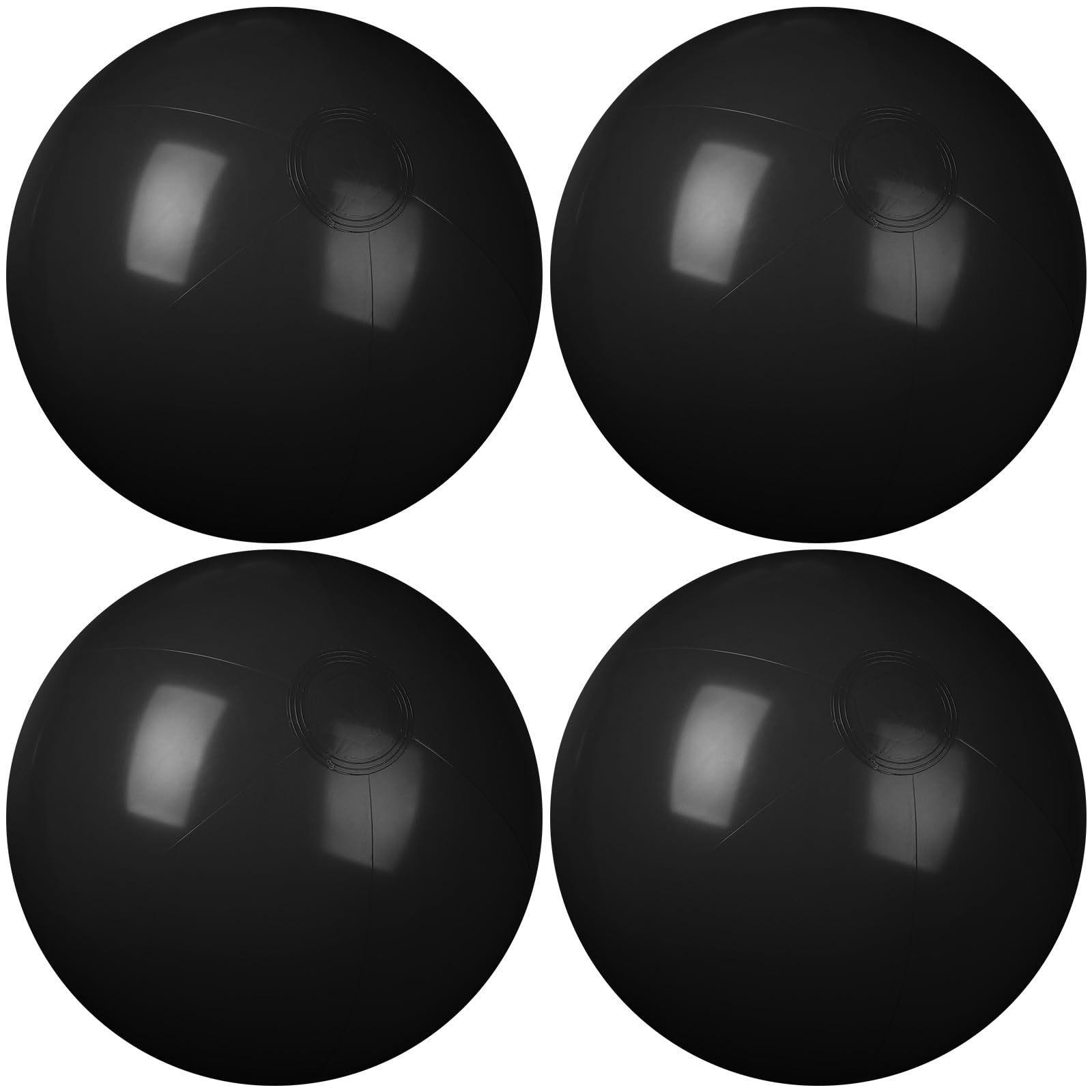 Photo 1 of kymqlyw 4 Pcs Inflatable Beach Ball 20 inch Swimming Pool Balls Summer Outdoor Decor Ball Ornaments Floatable Ball for Swimming Pool Birthday Party Supplies (Black)