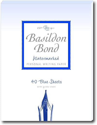 Basildon Bond Duke Luxury Writing Pad 40 Sheets Blue 137x178mm