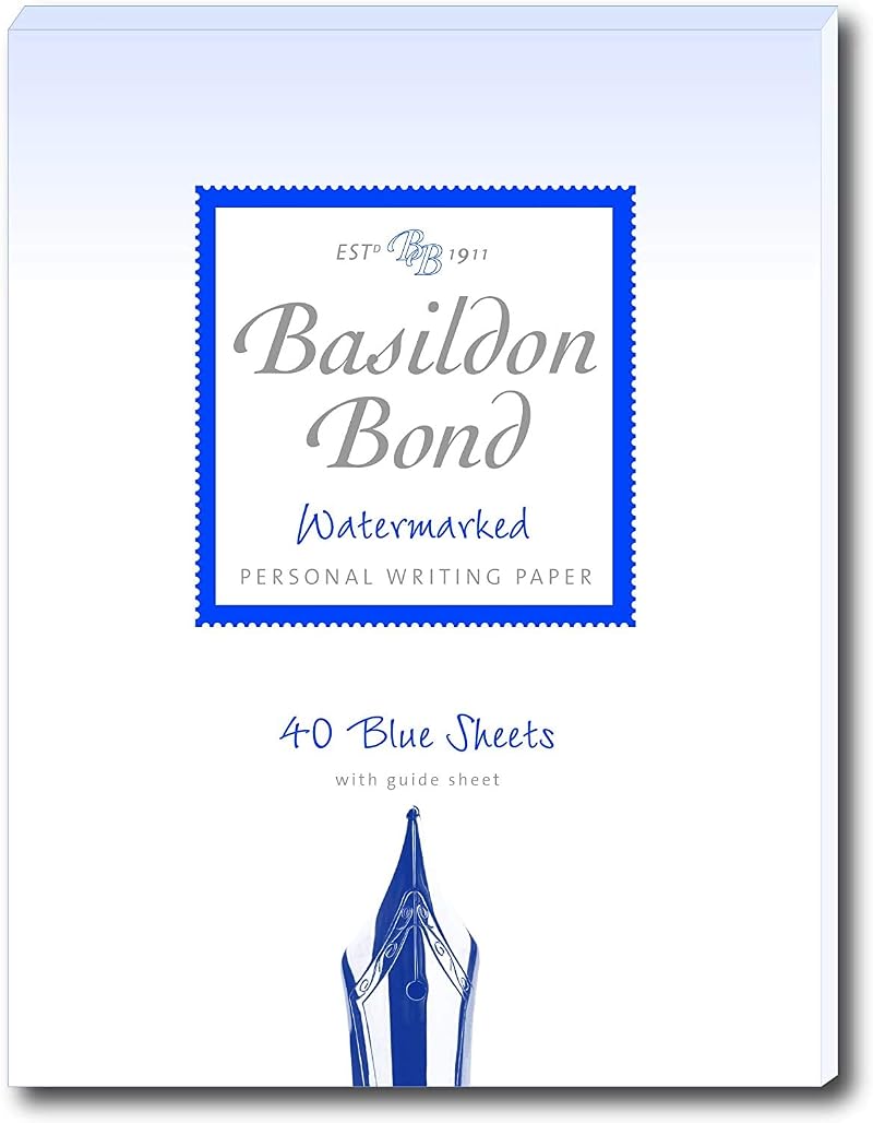 Basildon Bond Duke Luxury Writing Pad 40 Sheets Blue 137x178mm