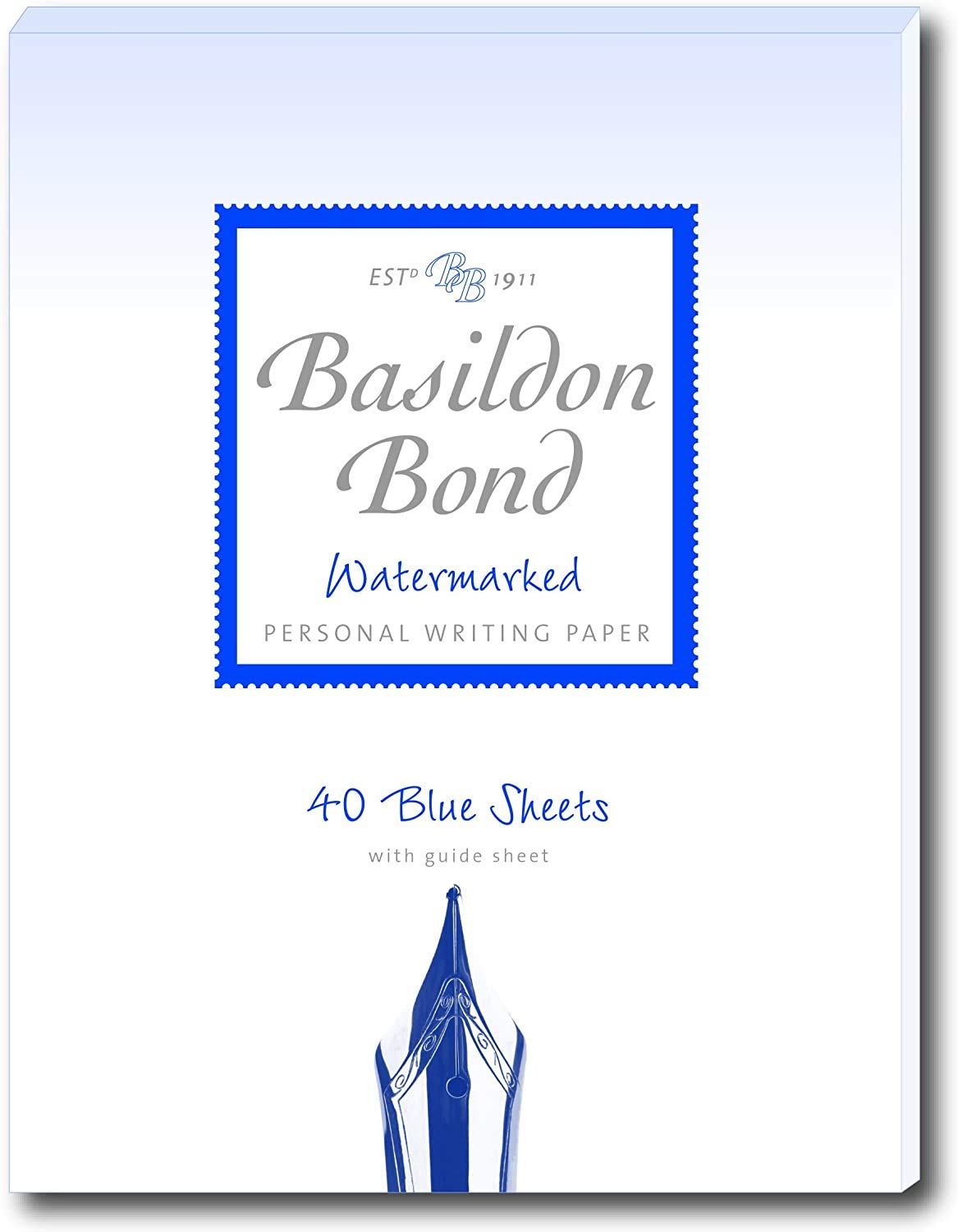 Basildon Bond Luxury Writing Pad with 40 Sheets - Blue, Duke (137 x 178mm)