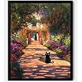 Hamduker Garden Black Cat Wall Art Pictures Funny Preppy Cat Wall Art Decor Farmhouse Gallery Aesthetic Wall Art for Living Room Bedroom Decorations (Size: 16''x20''x1pcs)