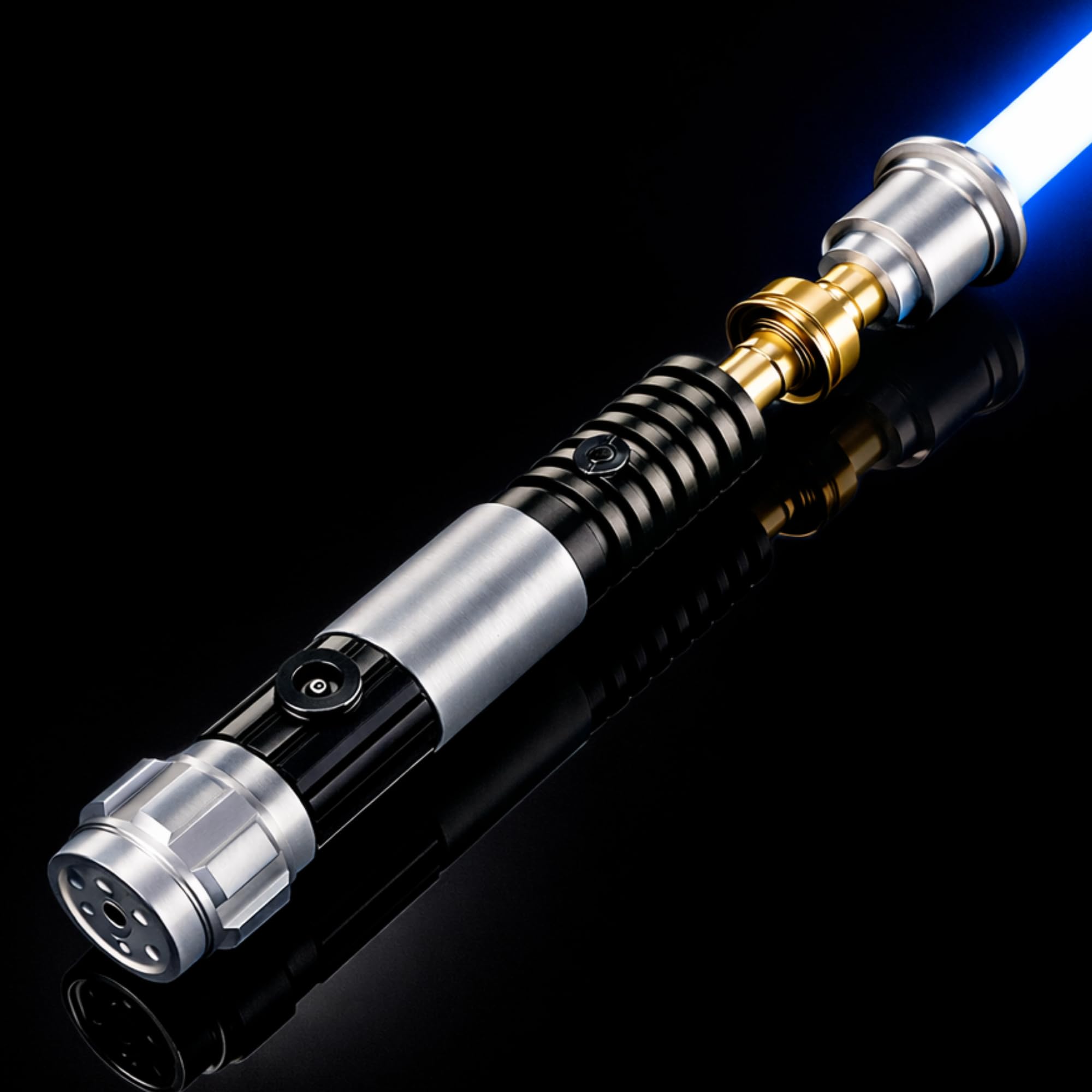 G4E Lightsaber with Bluetooth App, Smooth Swing, 16 Sound fonts, Infinite RGB Colour Change, Motion Control. Upgraded RGB v3.0. Light Saber For Adults and Cosplay. (Obi RGB (Duelling))