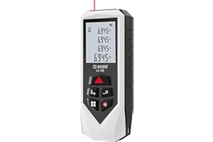 SG SURGOAL Laser Measure High Accuracy 196/328ft Digital Laser Distance Meter LCD Backlit for Measuring Pythagorean Area Volu