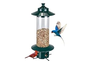 LYKENTOR Bird Feeder for Outdoors: Squirrel Proof Bird Feeders, Gravity Sense Squirrel Proof Wild Bird Feeders for Finch Cardinal Chickadee, 4.8LB Large Capacity Hanging Birdfeeder