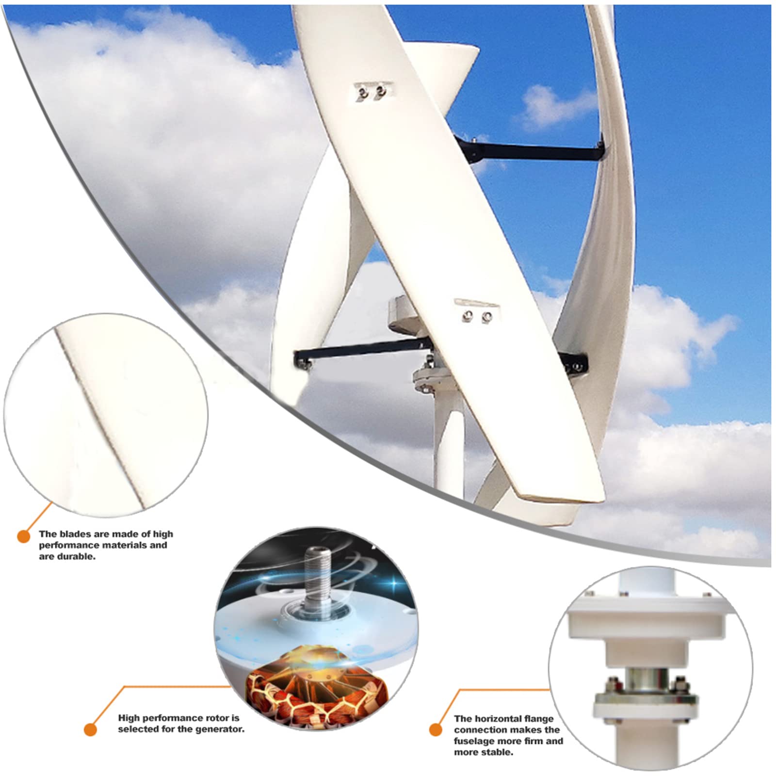 Mua 12000W No Noise Vertical Axis Wind Turbine Generator,220V 12V 24V ...