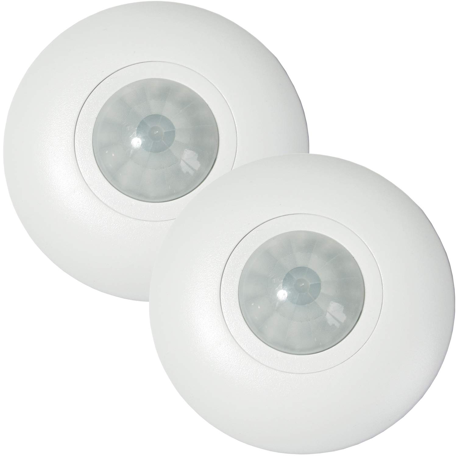 2 PACK - 600W Max Outdoor/Bathroom PIR Occupancy Sensor –IP44– Automatic Timer Reset Light Switch – Adjustable Lux & Timer Surface/Ceiling Mounted Movement Motion Detector Kit – Garden Warehouse