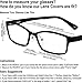 CAXMAN Oversized Wear Over Glasses Sunglasses Polarized Lens for Prescription Glasses Half Frame, Black Frame Black Lens