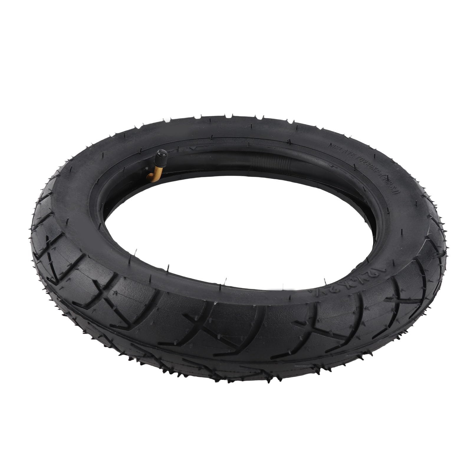 Electric Bicycle Tire Inner Tube Set with Angled Valve Stem 12 1/2x2 1/4 (57‑203)