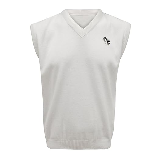 New/Unisex/Woman's/Ladies/Lawn Bowling Bowlswear Bowls White VNeck Sleeveless Pullover Jumper
