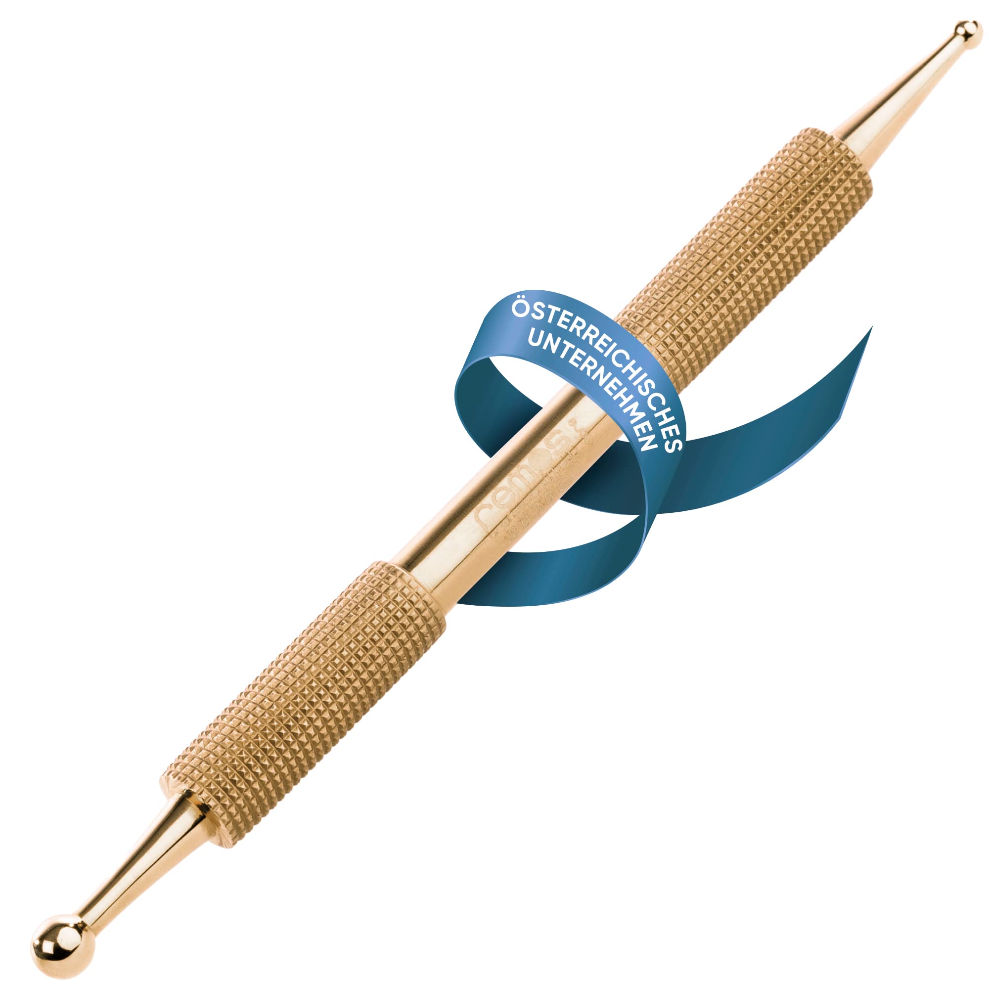REMOS Acupressure & Meridian Pen - Brass - 10 cm Ball-Ø 2.5/4.5 mm