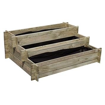 forest-style 230333 Hochbeet dreistufig Nikole 100 x 75 x 40 cm