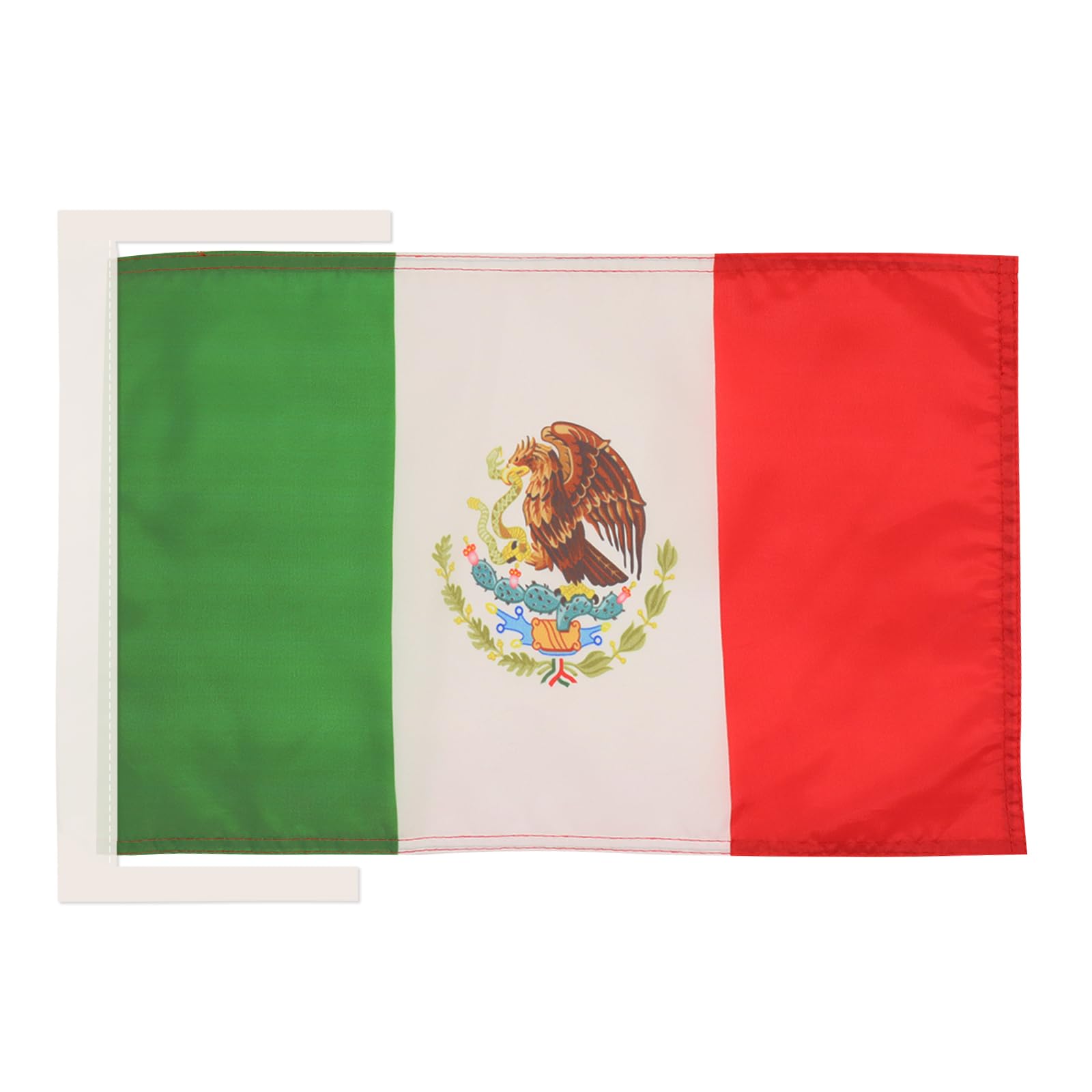 AZ FLAG - Mexico Flag - 18'' x 12'' - 100% Polyester Mexican Small Banner with Two Cords - Fade Resistant - Vivid Colors - 18x12 in - 45x30 Cm โ image 1
