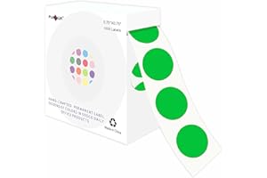 PARLAIM 3/4 Inch Roll Color Coding Labels,1000 per Roll Round Permanent Adhesive Color Coding Circle Dot Stickers for Classroom Office Home (Green)
