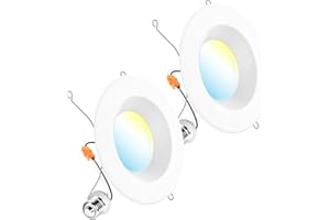 SUNCO LIGHTING Sunco Recessed Lighting 6 Inch, Retrofit Can Lights, 965LM, 13W (75W Equivalent), Selectable CCT 2700K/3000K/3500K/4000K/5000K, Dimmable, Baffle Trim, Damp Rated UL 2 Pack