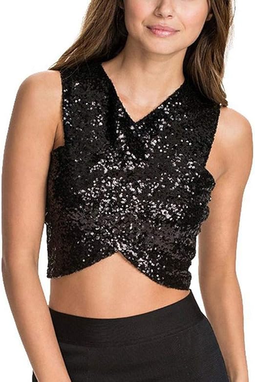 sleeveless sparkly top