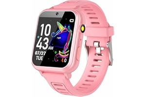 VAKZOVY Kids Smart Watch Girls Boys, Smart Watch for Kids Gifts for 4-12 Years Old with 24 Games HD Camera Video Music Player Pedometer Flashlight Alarm Toys Birthday Gift for Girls Boys Age 6 7 8 9 10