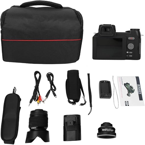 Pissente Digital Camera 3 Lens 1080P 30fps FHD Video Shooting for Digital Camera