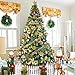 7Ft Christmas Trees Artificial Christmas Tree with Lights and Remote Timer, USB String Lights with 8 Lighting Modes, Metal Tree Base Stand-Fully 1000 Pine Branch Tips- Holiday Christmas Decor
