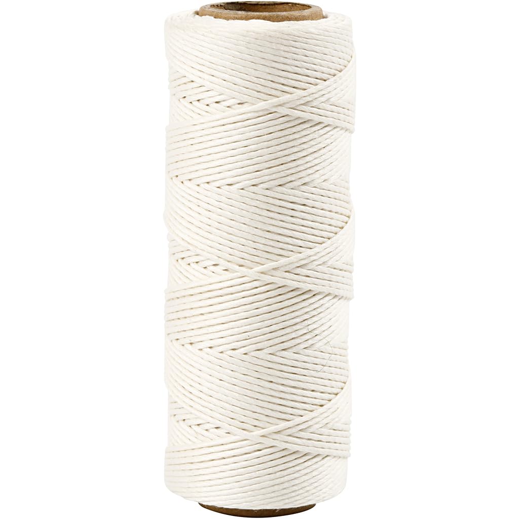 Creative 503481 Bamboo Cord, White, 65 m Length, 1 mm Thickness