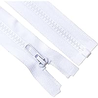 2pcs 20 Inch Separating Bottom Zipper #5 Black Plastic Jacket Zipper