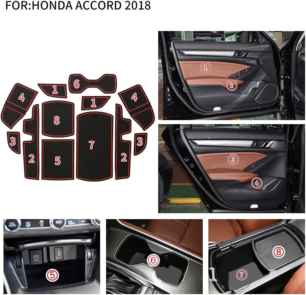 Shop Makes Buying And Selling Aomsazto Auto Car Door Slot Pad Fit For 18 21 Honda Accord 17pcs Non Slip Interior Door Slot Mats Gate Slot Mats Accessories Decoration White Trim Honest Service Www Lentingbouw Nl