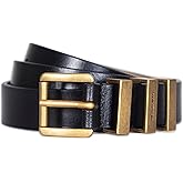 Michael Kors Womens 1 Inch Leather Belt with 3 Keepers, Stylish Fashion Accessory for Everyday Wear