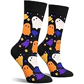 Cantustime Funny Halloween Socks for Women Teen Girls-Crazy Novelty Dress Crew Socks - Halloween Stockings Costumes Gifts
