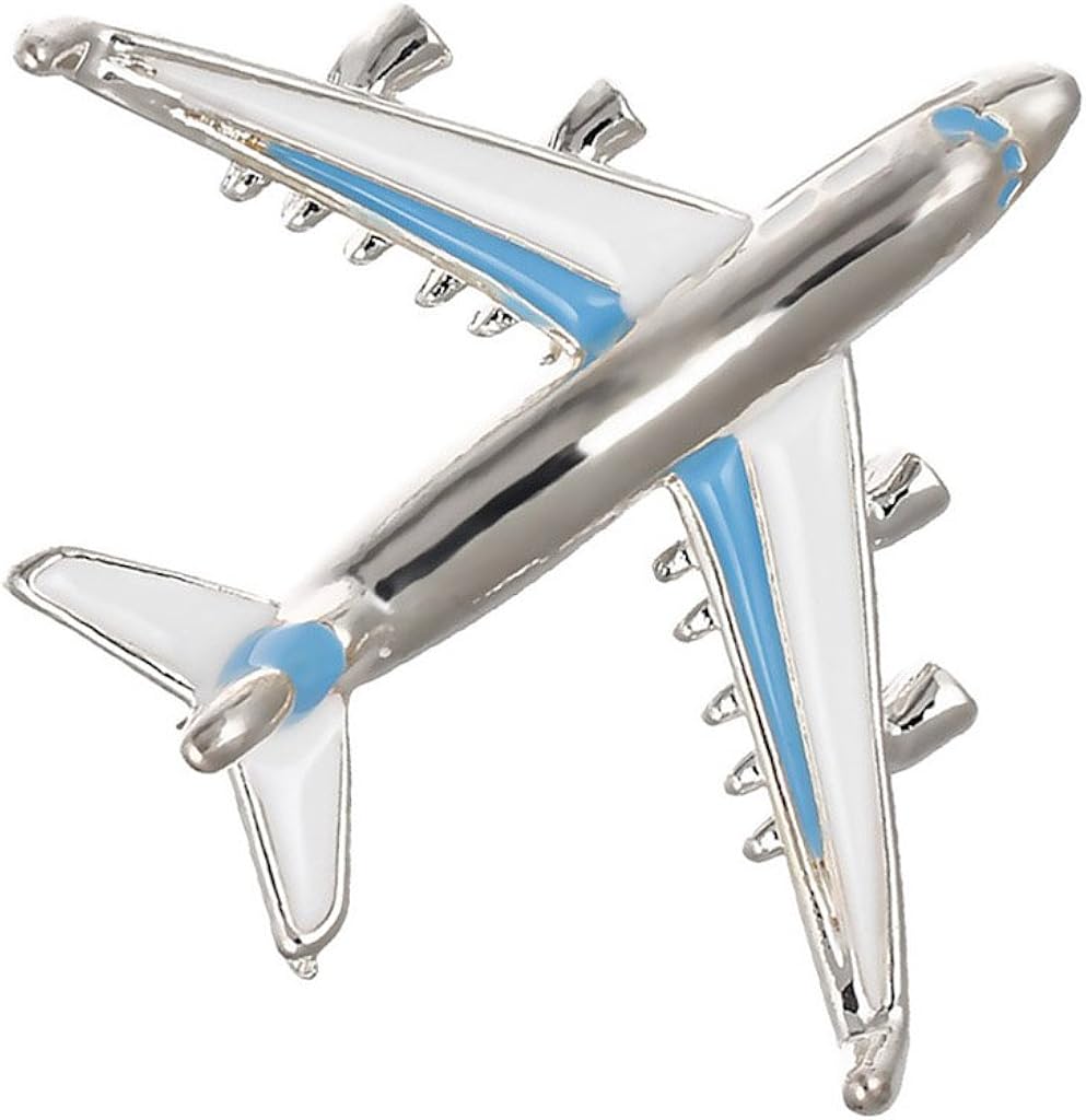 Fashion Plane Aircraft Brooch Pin Collar Lapel Fun Badge Women Jewelry