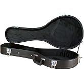 Carrion C-3701 Black Hardshell A-Model Mandolin Case,Natural