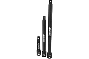 LEXIVON Impact Driver Extension Bar Set, 3/8" Drive | Hardened and Heat Treated Chrome Vanadium Steel | 3-Piece Set 3, 6, and