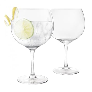 Final Touch 100% bleifreies Kristall groß Copa Gin und Tonic Gläser Ballon Glas Made mit durashield Titan verstärkt für erhöh