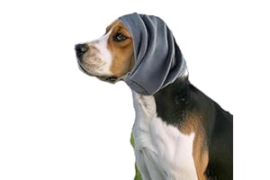 Dog Calming Hoodie, Dog Ear Muffs for Noise Reduction Anxiety Relief, Pet Breathable Winter Head Wrap for Ear Hematoma Groomi
