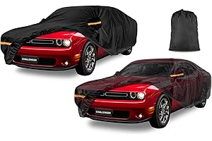 INSAUTO Car Cover Waterproof All Weather Custom Fit for Dodge Challenger 2007-2023 2024,420D Heavy Duty Oxford Full Outdoor Automtive Seal Skin Covers Windproof Snowproof UV Protection GT SRT Accessories