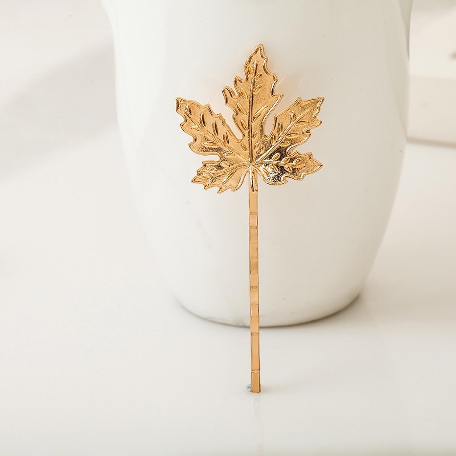 el regalo leaf gold hair clips for women - set of 2