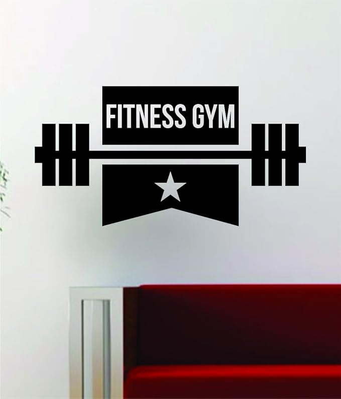 Fitness Gym v2 Design Quote Decal Sticker Wall Vinyl Art