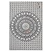 Aakriti Gallery Cotton Mandala Tapestry Wall Hanging - Bohemian Bedspread, Boho Blanket/Throw Tapestries for Living Room, Home Décor (Black White, 84x55)